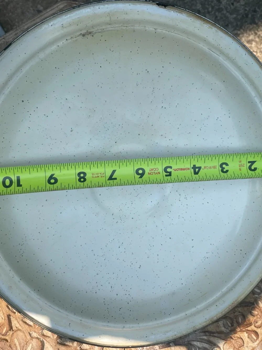 Vintage Metal Enamel ware lid 12inches